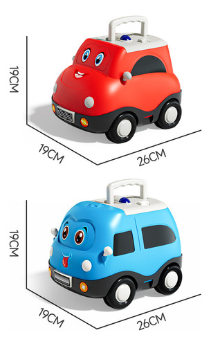 Caja De Almacenamiento Con Mini Autos De Inercia Para Niños