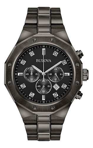 Bulova Clásico Cronógrafo Hombre Acero Inoxidable Diamant.