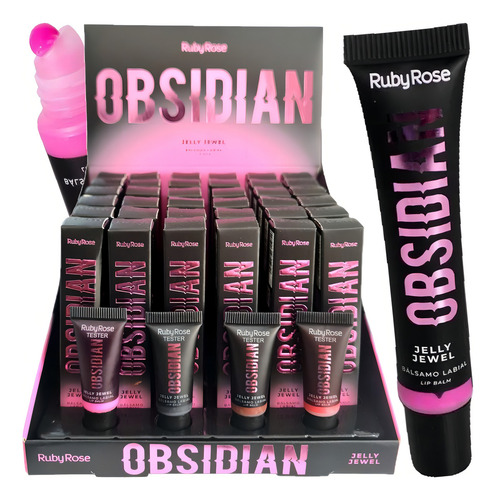 36 Lip Balm Balsamo Labial Obsidian Hb7400 Ruby Rose Ataca S