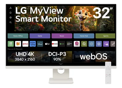 Monitor LG Myview Smart 32sr73u-w Tela Uhd 4k 32 , Webos, Th