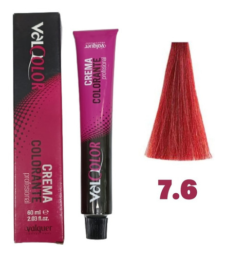 Tinte Valcolor  60g - Rubio Medio Rojizo 7.6