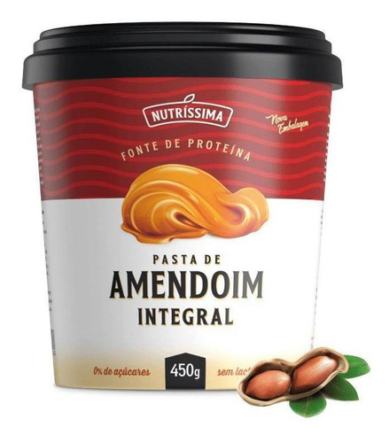 Pasta De Amendoim Integral Lisa Zero 450g Nutríssima