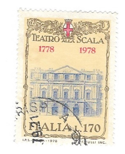Lt1741. Estampilla De Italia, Teatro La Scala, 1978