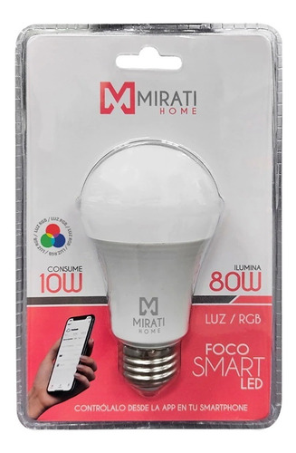 Foco Inteligente Luz Rgb 10w Mirati Home Wifi Alexa Y Google