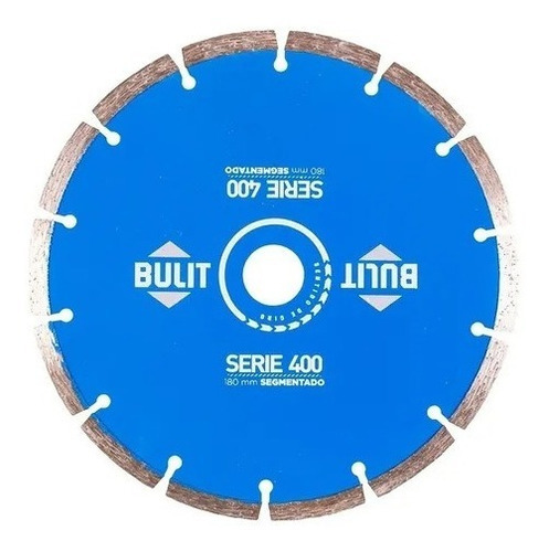 Disco Diamantado Bulit Para Amoladora S400 Segmentado 180mm Color Azul marino