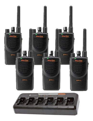 Bpr40 Mag One By Motorola 6 Pack Pre-programmed Uhf 4 Watt 8