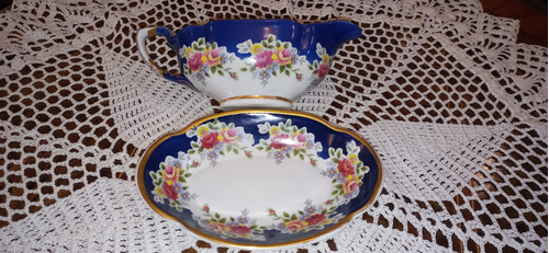 Antigua Salsera Con Presentua Separado Porcelana Rosfil N679