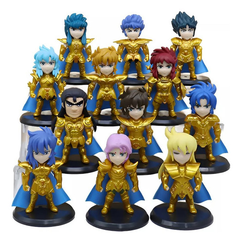 Figuras Caballeros Del Zodiaco Set X12 Caballeros Dorados
