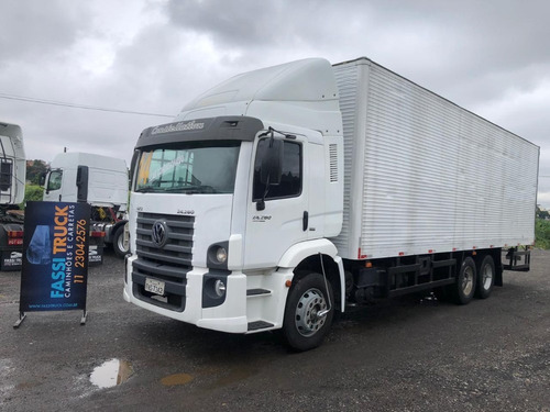 Vw 24280 6x2 Constellation Ano 2014 Bau Furgao 9,00mts 24250
