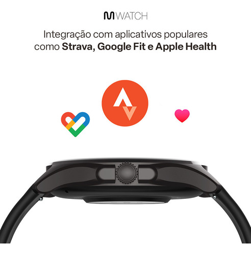 Smartwatch Multi M2r 1,43 Amoled Proteção Ip67 Preto - Wr206