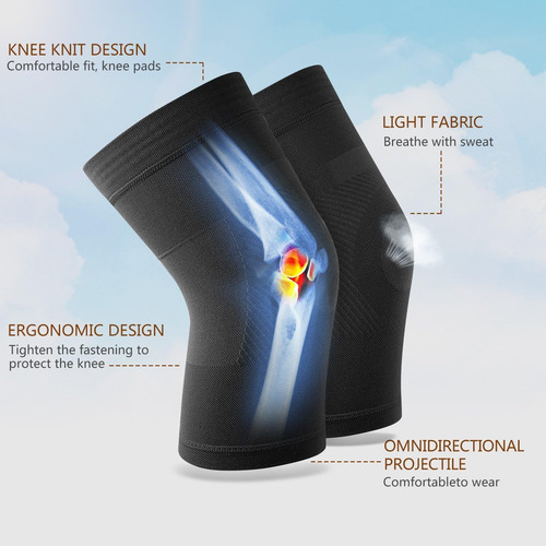 Rodilleras, 1 Par, Se Pueden Usar Debajo De Los Pantalones,
