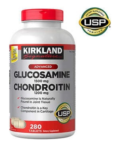Glucosamine 1500mg Chondroitin Kirkland 1200mg  220 Tabletas