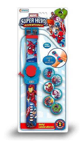 Reloj Spiderman Hombre Araña Disney Marvel Proyector Discos 
