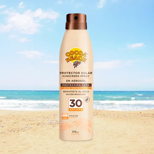 Protector Solar Fps 30 En Aerosol 170ml Cocoa Beach Pack 4