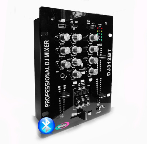 Consola Mixer  Dj 312bt 4 Canales Usb-bluetooth-mic