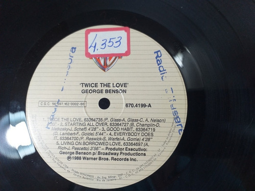 George Benson Twice The Love E While The City Sleeps 2 Lps