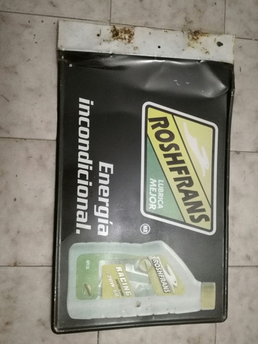 Anunció Aceite Roshfrans Letrero Lámina No Pepsi Coca Garage (Usado)