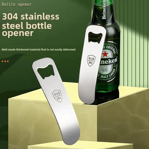 Abridor De Botellas De Cerveza De Acero Inoxidable, Abrebote