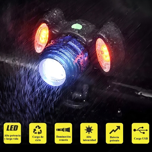 Luzes Portáteis Para Bicicleta Ecooda, Luz Led Recarregável