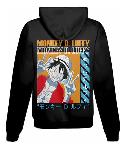 Hoodie, Buzo Con Capota Estampado One Piece Luffy D`monkey