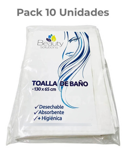 Pack 10 Unidades Toallas Desechables 130 X 65 Cm