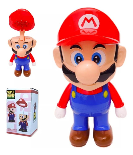 Velador De Noche Infantil Super Mario Kawaii Recargable Usb