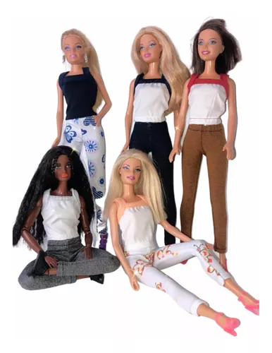 roupas roupinhas boneca barbie kit com 05 PEÇAS