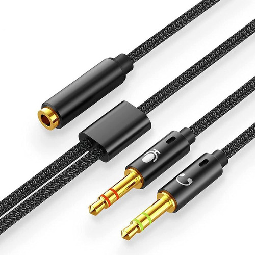 Splitter Adaptador Jack 3.5mm Divisor De Audio Microfono Pc