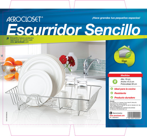 Escurridor Sencillo Blanco Aerocloset