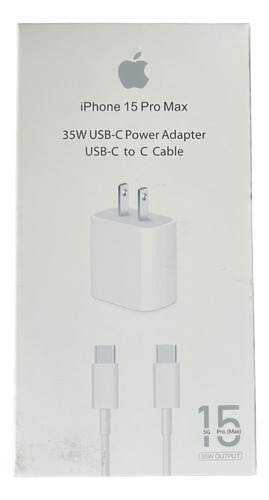 Cargador iPhone 15 Pro Max Carga Rapida 35w Tipo C