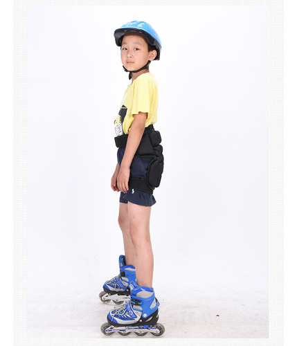 Set Protector Acolchado Para Patinaje Negro S 72-80cm