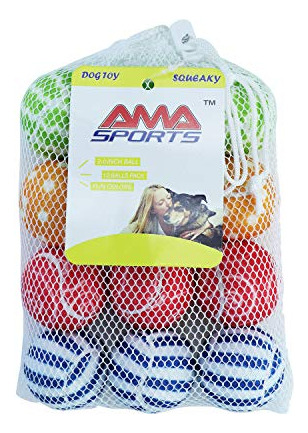 Squeaky Tennis Ball Ama Sport Para Pequenos, Médios E Grande