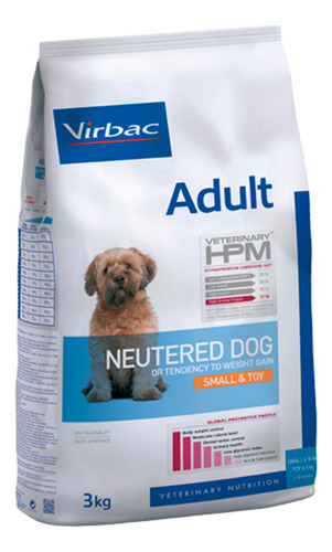 Alimento Virbac Hpm Neutered Dog Small Toy 3kg Castrado