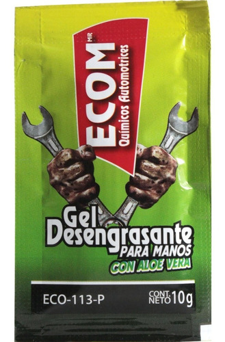 Gel Desengrasante Para Manos Con Aloe Vera 10g Ecom