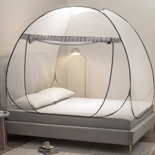 Carpa De Mosquitera Desmontable Con Fondo Para Cama Individu