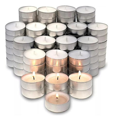 W 100 Pzs Velas Tea Light Flotantes Sin Aroma De Alta