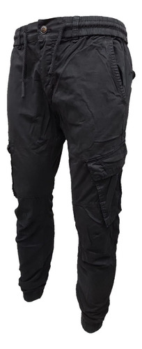 Pantalón Cargo Hombre Jogger Gabardina Elastizada Importado