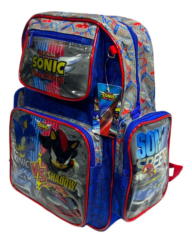 Mochila Escolar Sonic Team Sonic Vs Shadow Sonic Racing