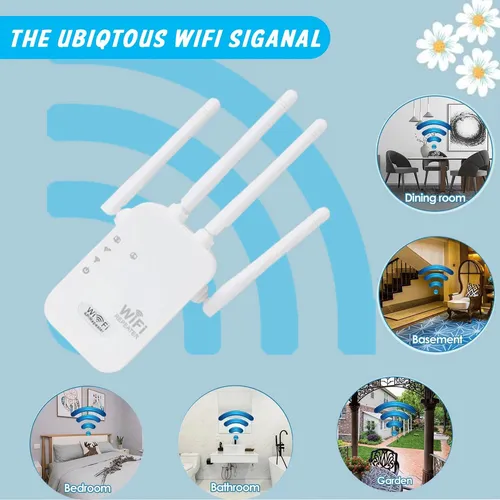 Repetidor Wifi Amplificador Señal 1200mbps 2.4g+5g Blanco