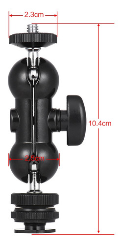Multi-função Dupla Esfera Suporte Braço Braço Ballhead Com