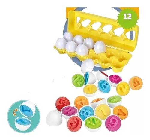 Niños Juguete Educativo Huevos De Colores Color Numeros