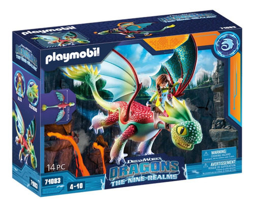 Playmobil Dragones Fuego Regalo +17pcs 1 Figura 71083 Feathers Alex