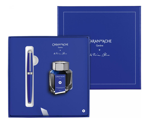 Caneta Tinteiro Caran D Ache Klein Blue + Chromatic 50ml