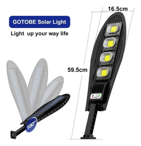 Luz Led Solar De 80 W Para Calle Pública, Poste Frío Con Var