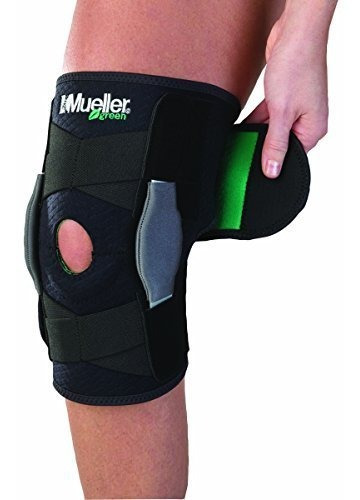 Mueller Verde Rodilla Articulada Ajustable Brace, Negro / Ve