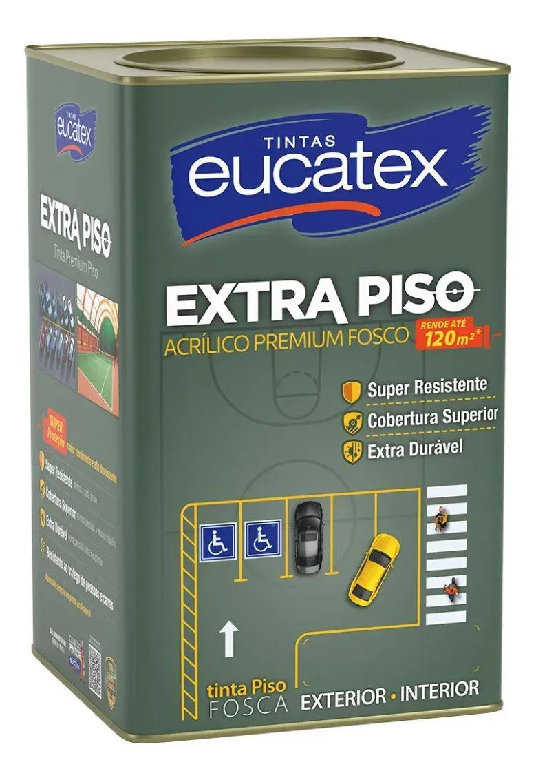 Tinta Acrilica Extra Piso Eucatex 18l Cinza