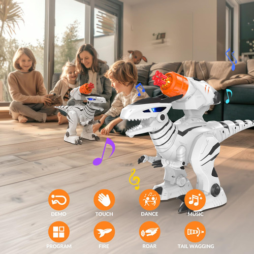 Programmable Remote Control Robot Dinosaurio Navidad