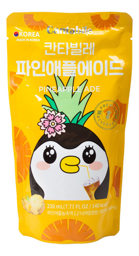 Bebida Coreana Sabor Piña Cantabile 230 Ml