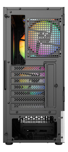 Gabinete Gamer Xyz Airone 200 Glass Negro Y Blanco Negro Y Blanco