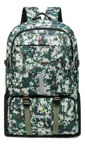 Mochila Camping Mochilero Viaje Militar 75 Litros